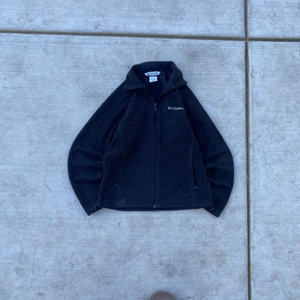 Columbia Black Fleece Jacket Full Zip Women’s Small Outdoor Warm Layer